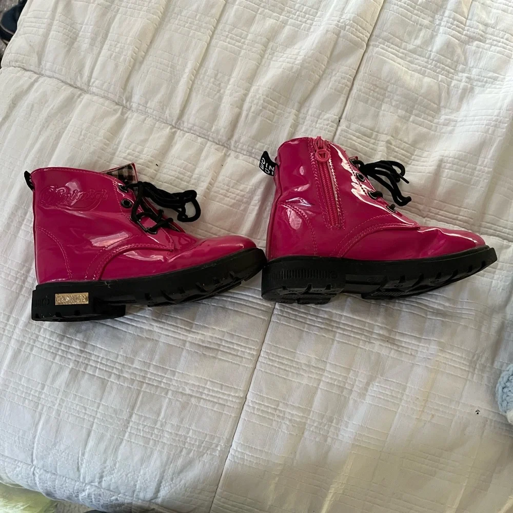 Waterproof Lace-Up Kids Ankle Boots Candy Colored - Picture 3 of 7